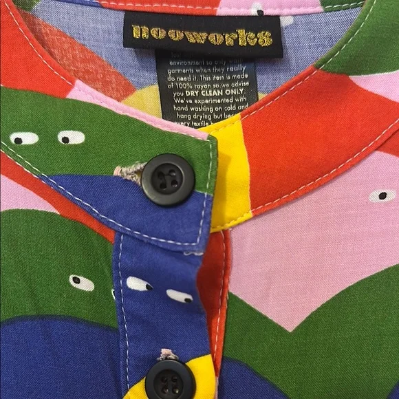 Nooworks Rainbow Lumps Ruffled Maxidress Medium - Picture 3 of 6